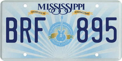 MS license plate BRF895