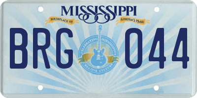 MS license plate BRG044