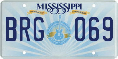 MS license plate BRG069