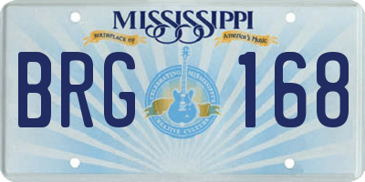 MS license plate BRG168