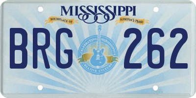 MS license plate BRG262