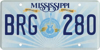 MS license plate BRG280