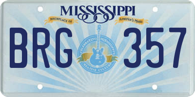 MS license plate BRG357