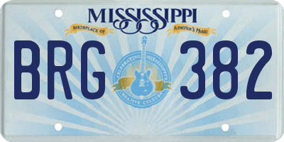 MS license plate BRG382