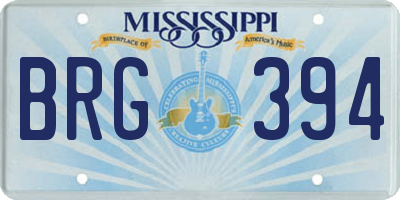 MS license plate BRG394