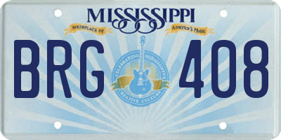 MS license plate BRG408