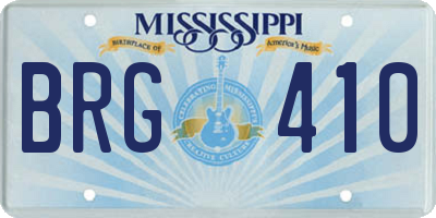 MS license plate BRG410