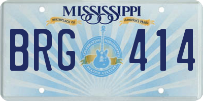 MS license plate BRG414