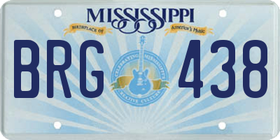 MS license plate BRG438