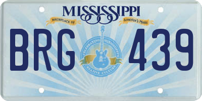 MS license plate BRG439