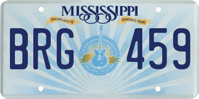 MS license plate BRG459