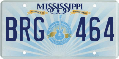 MS license plate BRG464