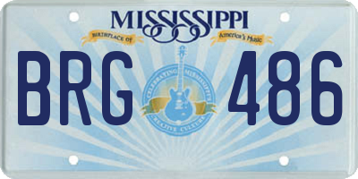 MS license plate BRG486