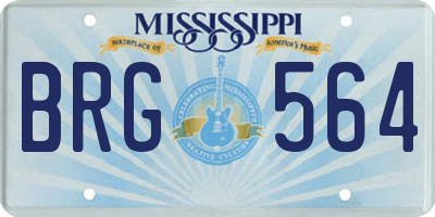 MS license plate BRG564