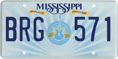 MS license plate BRG571