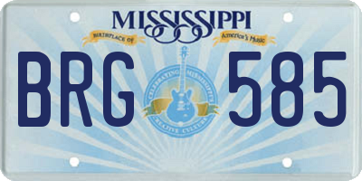 MS license plate BRG585