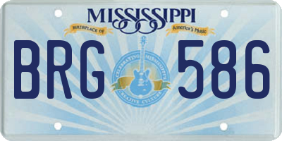 MS license plate BRG586