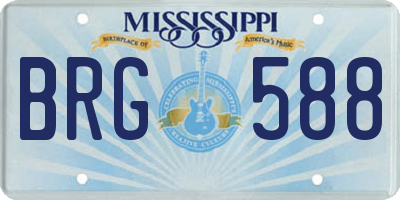 MS license plate BRG588