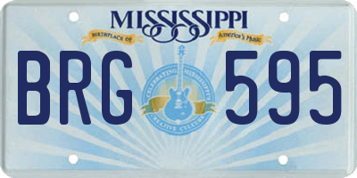 MS license plate BRG595