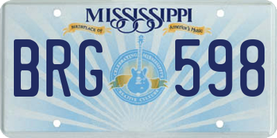 MS license plate BRG598