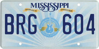 MS license plate BRG604