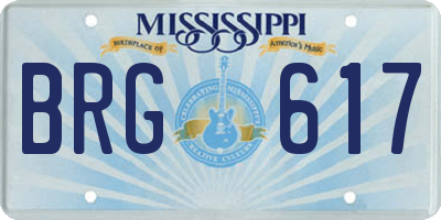 MS license plate BRG617