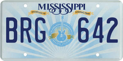 MS license plate BRG642