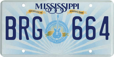 MS license plate BRG664