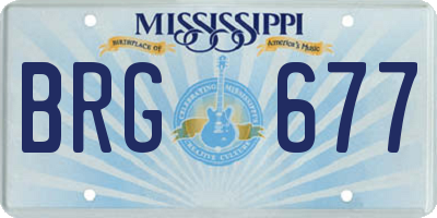 MS license plate BRG677