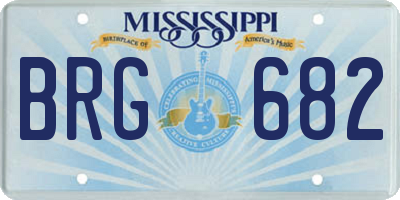 MS license plate BRG682
