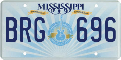 MS license plate BRG696