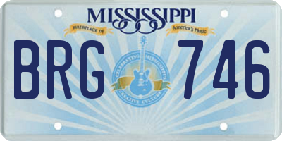 MS license plate BRG746