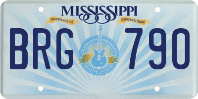 MS license plate BRG790