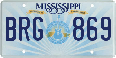 MS license plate BRG869