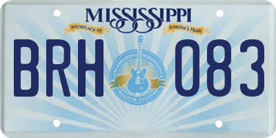 MS license plate BRH083