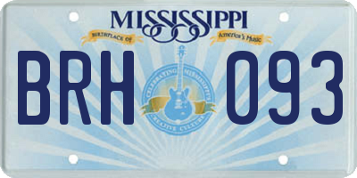 MS license plate BRH093