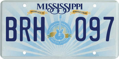 MS license plate BRH097