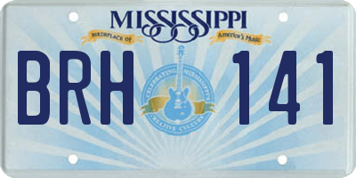 MS license plate BRH141