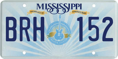 MS license plate BRH152