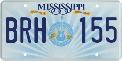 MS license plate BRH155