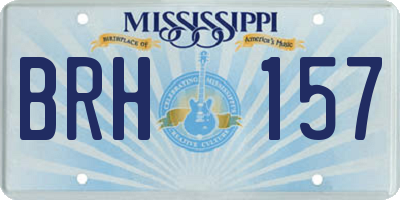 MS license plate BRH157