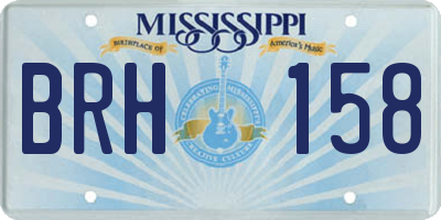 MS license plate BRH158