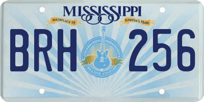 MS license plate BRH256