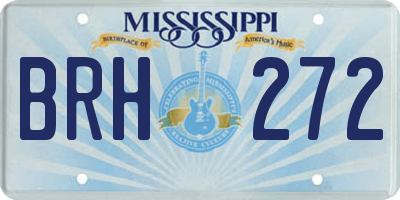 MS license plate BRH272