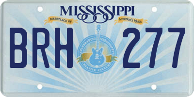 MS license plate BRH277