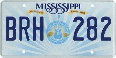 MS license plate BRH282