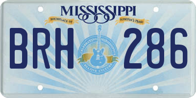 MS license plate BRH286
