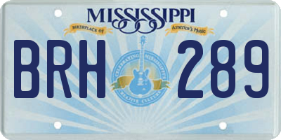 MS license plate BRH289