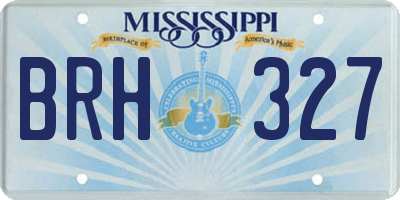 MS license plate BRH327