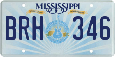 MS license plate BRH346